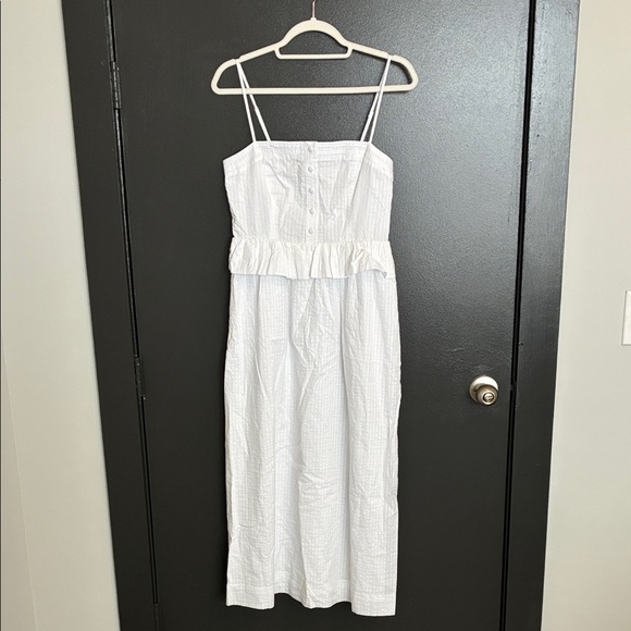 NWT Tuckernuck White Shadow Seersucker Stripe Maddy Dress Sz S - Picture 5 of 9